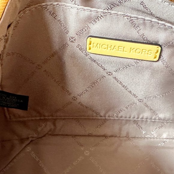 Michael Kors Jet Set Travel Small Crossbody Bag Teach Attached Daffodil - Picture 9 of 13